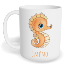 Hrnek klasický malý s vlastním potiskem - Mořský koník
