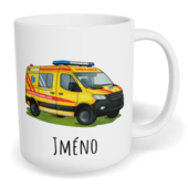 Hrnek klasický malý s vlastním potiskem - Sanitka