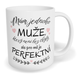 Hrnek klasický malý s vlastním potiskem - Perfektní muž