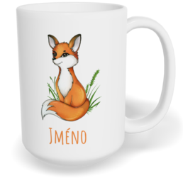 Hrnek klasický velký s vlastním potiskem - Liška
