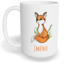 Hrnek klasický velký s vlastním potiskem - Liška