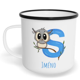 Hrnek plecháček s potiskem na míru - Jméno S
