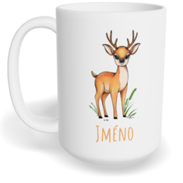 Hrnek klasický velký s vlastním potiskem - Srnka