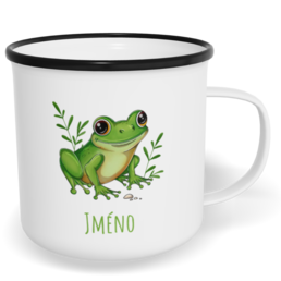 Hrnek plecháček s potiskem na míru - Žába