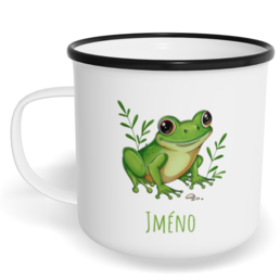 Hrnek plecháček s potiskem na míru - Žába