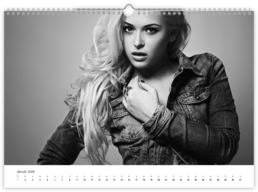 Fotokalendár exkluzív nástenný mesačný na šírku - Biela