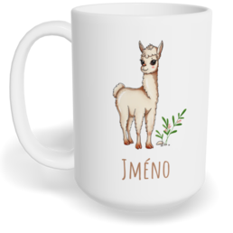 Hrnek klasický velký s vlastním potiskem - Lama