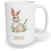 Hrnek klasický velký s vlastním potiskem - Králík
