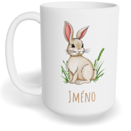 Hrnek klasický velký s vlastním potiskem - Králík