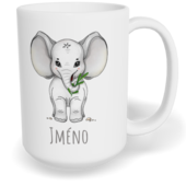 Hrnek klasický velký s vlastním potiskem - Slon