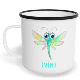 Hrnek plecháček s potiskem na míru - Vážka