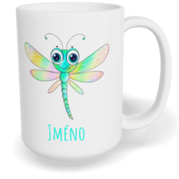 Hrnek klasický velký s vlastním potiskem - Vážka
