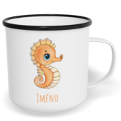 Hrnek plecháček s potiskem na míru - Mořský koník