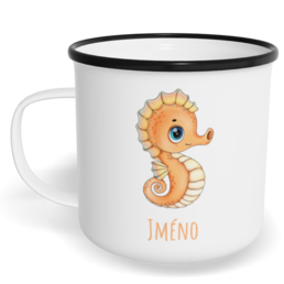 Hrnek plecháček s potiskem na míru - Mořský koník