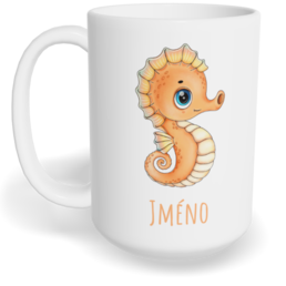 Hrnek klasický velký s vlastním potiskem - Mořský koník