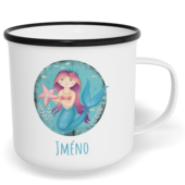 Hrnek plecháček s potiskem na míru - Mořská víla