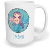 Hrnek klasický velký s vlastním potiskem - Mořská víla