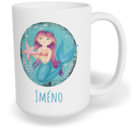Hrnek klasický velký s vlastním potiskem - Mořská víla