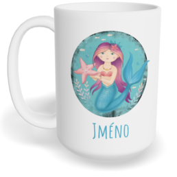 Hrnek klasický velký s vlastním potiskem - Mořská víla