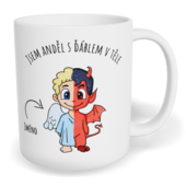 Hrnek klasický malý s vlastním potiskem - Andílek