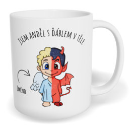 Hrnek klasický malý s vlastním potiskem - Andílek