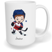 Hrnek klasický velký s vlastním potiskem - Hokejista