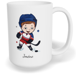 Hrnek klasický velký s vlastním potiskem - Hokejista