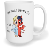 Hrnek klasický velký s vlastním potiskem - Andílek