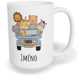 Hrnek klasický velký s vlastním potiskem - Safari