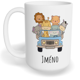 Hrnek klasický velký s vlastním potiskem - Safari