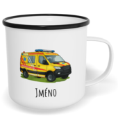 Hrnek plecháček s potiskem na míru - Sanitka