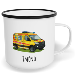 Hrnek plecháček s potiskem na míru - Sanitka