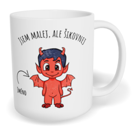 Hrnek klasický malý s vlastním potiskem - Čertík