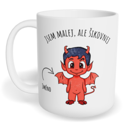 Hrnek klasický malý s vlastním potiskem - Čertík