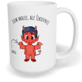 Hrnek klasický velký s vlastním potiskem - Čertík