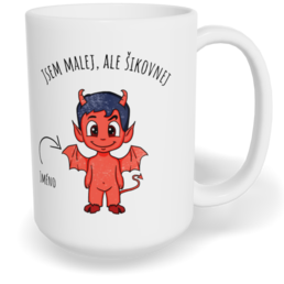 Hrnek klasický velký s vlastním potiskem - Čertík