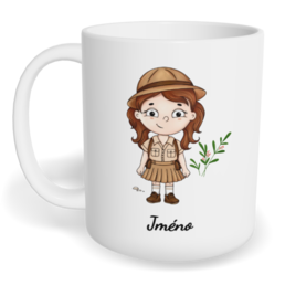 Hrnek klasický malý s vlastním potiskem - Skautka