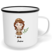 Hrnek plecháček s potiskem na míru - Skautka