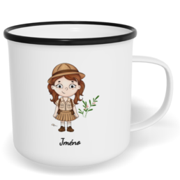 Hrnek plecháček s potiskem na míru - Skautka