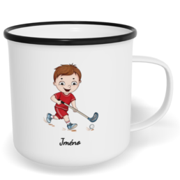 Hrnek plecháček s potiskem na míru - Florbalista