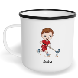 Hrnek plecháček s potiskem na míru - Florbalista
