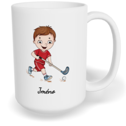 Hrnek klasický velký s vlastním potiskem - Florbalista
