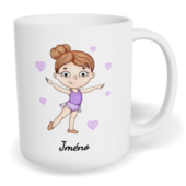 Hrnek klasický malý s vlastním potiskem - Gymnastka