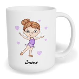 Hrnek klasický malý s vlastním potiskem - Gymnastka