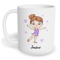Hrnek klasický malý s vlastním potiskem - Gymnastka