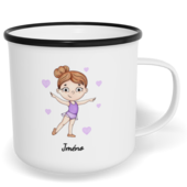 Hrnek plecháček s potiskem na míru - Gymnastka