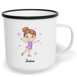Hrnek plecháček s potiskem na míru - Gymnastka