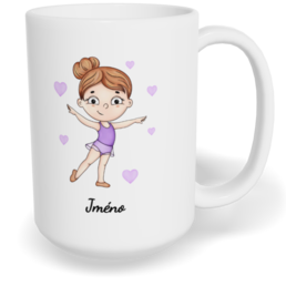 Hrnek klasický velký s vlastním potiskem - Gymnastka