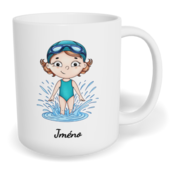 Hrnek klasický malý s vlastním potiskem - Plavkyně