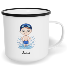 Hrnek plecháček s potiskem na míru - Plavec
